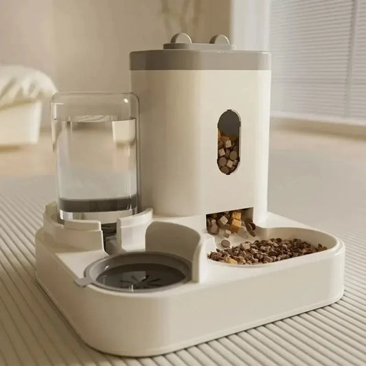 Gamelle Automatique HydraSense avec Fontaine Intégrée – Stockage et Distribution de Nourriture pour Animaux